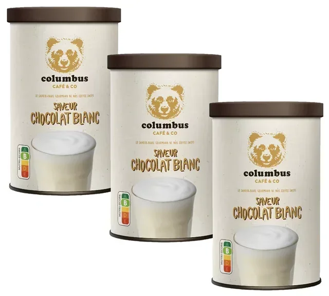 COLUMBUS &amp; Co Weiße Schokolade Pulver Set - 3 x 350g für Profis