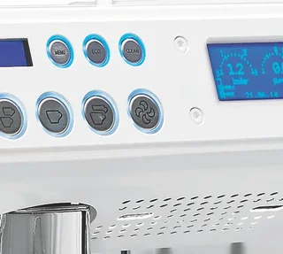 Conti Monte Carlo Professional Espresso Machine - White &amp; Wood - 2 Groups