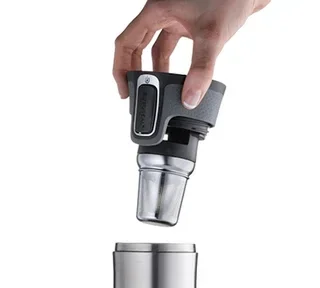 Contigo Westloop duplafalú termosz bögre matt fekete 47cl + teafűszűrő