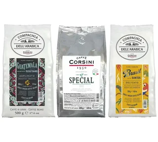 CORSINI Upptäcktspaket Populära Sorter - 3 x 250g Kaffebönor