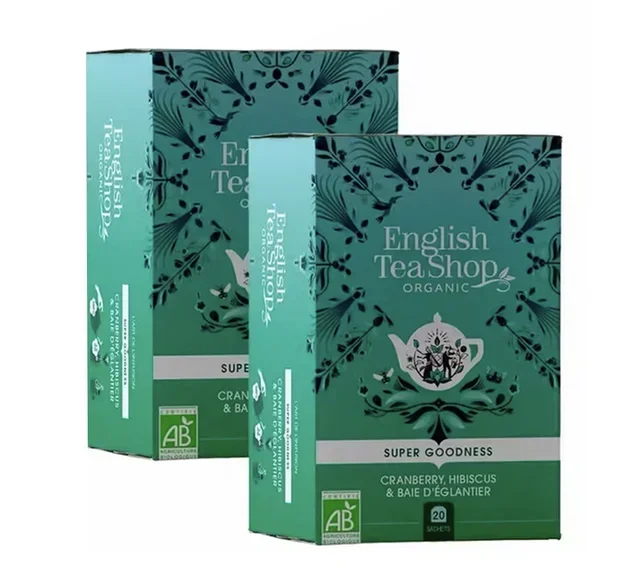 Pack Infusão Biológica Cranberry Hibisco Rosa-Brava – 2 x 20 saquinhos – ENGLISH TEA SHOP