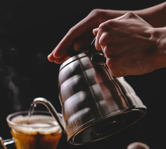 D-KANTA posuda od nehrđajućeg čelika s labudovim vratom, 1,2 l, s poklopcem