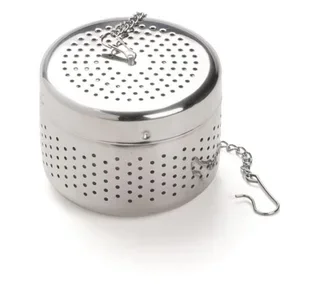 Zylindrisches Teesieb Dammann Frères aus verchromtem Edelstahl