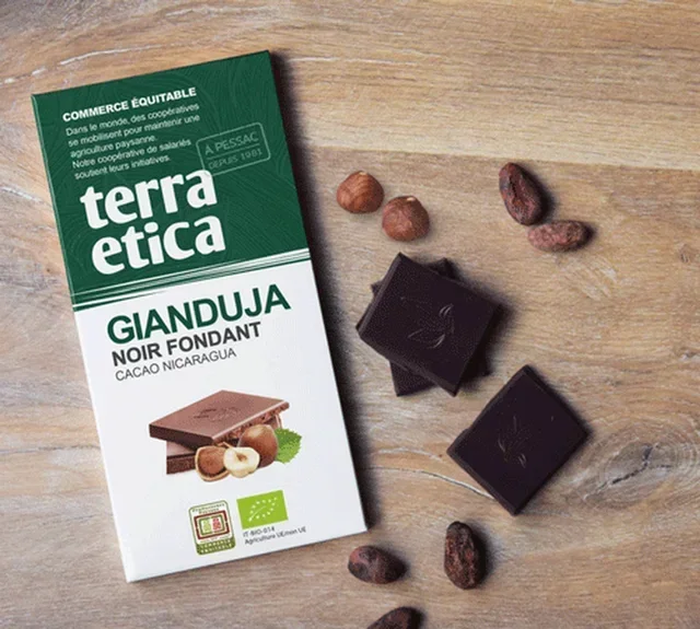 Dark Chocolate Gianduja Nicaragua Organic - 100 g - TERRA ETICA
