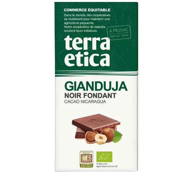 Dark Chocolate Gianduja Nicaragua Organic - 100 g - TERRA ETICA