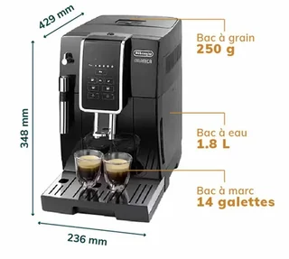 DELONGHI Dinamica FEB 3515.B svart espressomaskin.