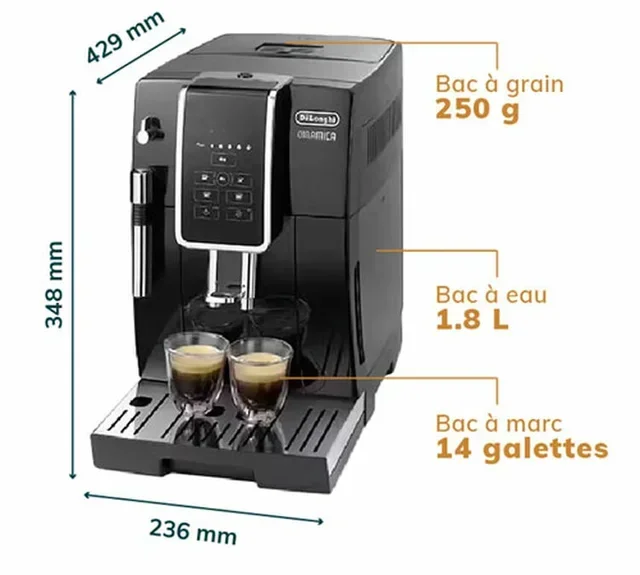 DELONGHI Dinamica FEB 3515.B svart espressomaskin.