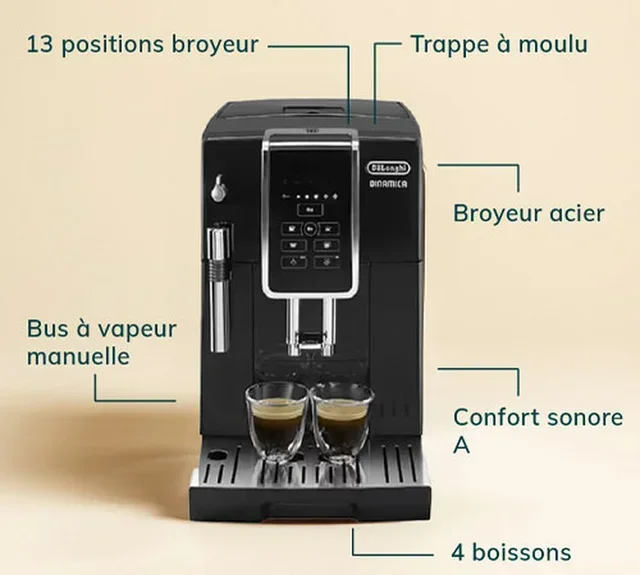 Macchina Caffè Automatica DELONGHI Dinamica FEB 3515.B Nera