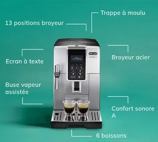 DeLonghi Dinamica FEB 3535.SB espressomaskin, grå