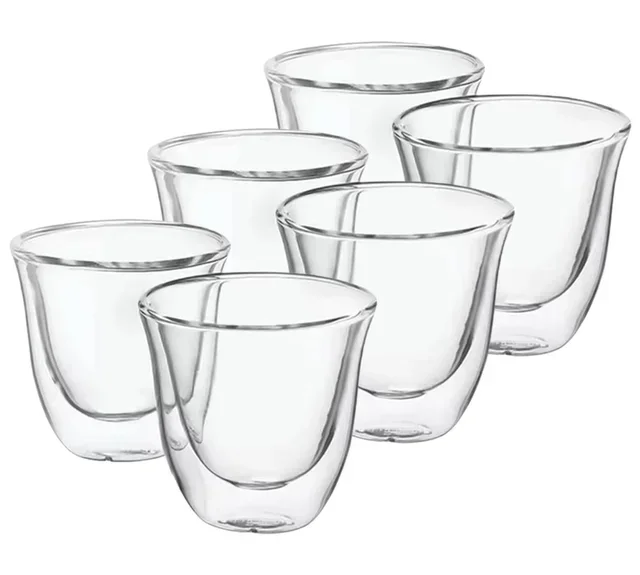 DeLonghi Doppelwandige Espressogläser 9cl - 6er Set