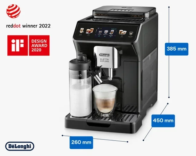 DeLonghi Eletta Explore 450.65.G Macchina Espresso con Macinacaffè Grigio Antracite