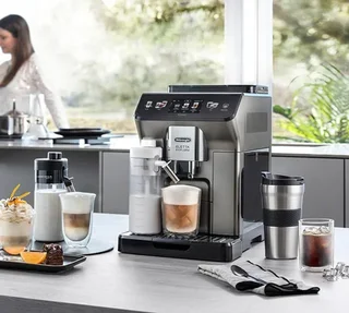 DeLonghi Eletta Explore 450.65.S Macchina Automatica Grigio + kit caffè e manutenzione 6 mesi