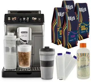 Macinacaffè espresso DeLonghi Eletta Explore 450.86.T Titanio con Mug To Go + confezione manutenzione e caffè 6 mesi