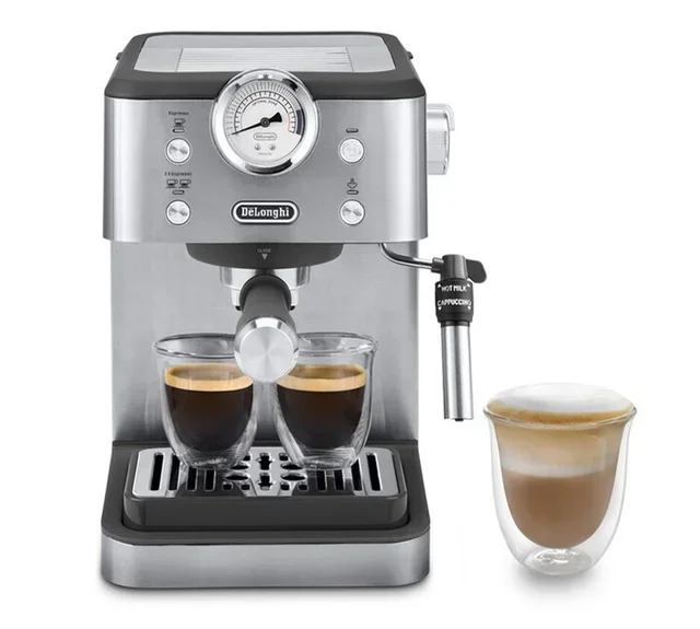 Macchina da caffè espresso DELONGHI EM450, linea Classic, in acciaio inox.