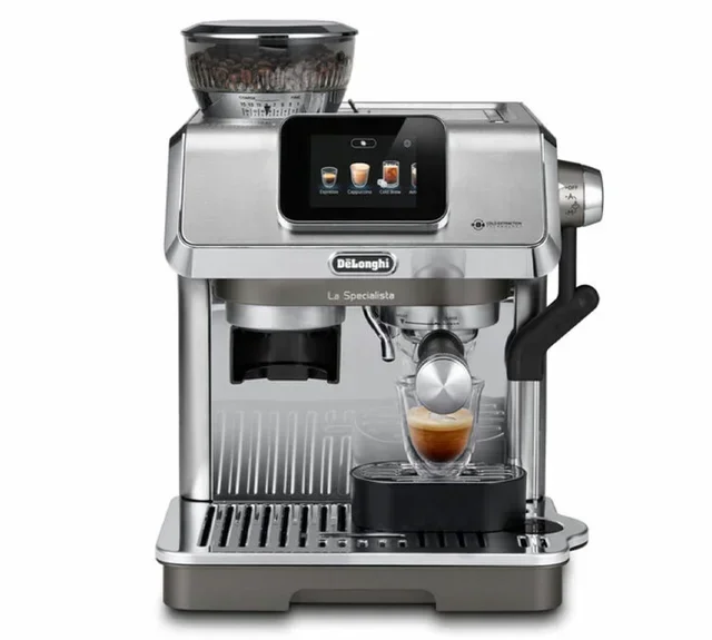 Macchina da caffè espresso con macinacaffè DELONGHI La Specialista Touch EC9455.M, finitura metallizzata.