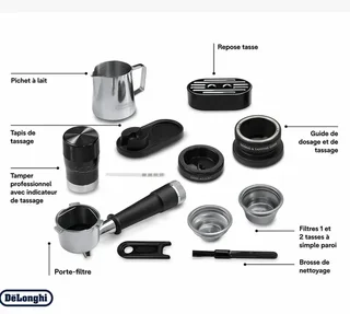 Macchina da caffè espresso con macinacaffè DELONGHI La Specialista Touch EC9455.M, finitura metallizzata.