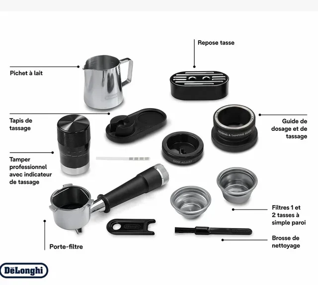Macchina da caffè espresso con macinacaffè DELONGHI La Specialista Touch EC9455.M, finitura metallizzata.