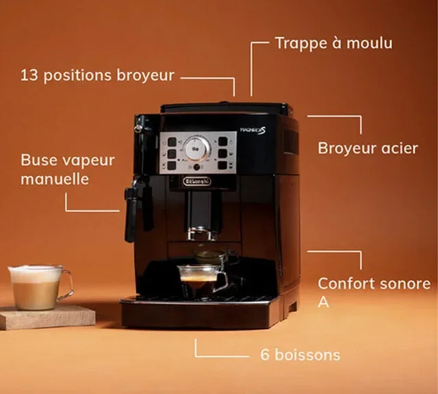 Macinacaffè automatico DELONGHI Magnifica ECAM 22.140.B - Nero