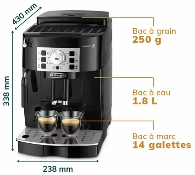 Macinacaffè automatico DELONGHI Magnifica ECAM 22.140.B - Nero
