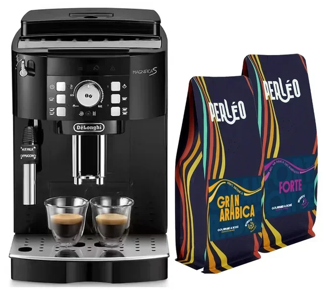 Macchina Caffè Automatica DeLonghi Magnifica S 22.127.B - Nera - Kit 4 Mesi Caffè