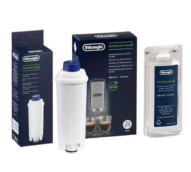 Kit Manutenção DELONGHI - Cartucho Filtro DLSC002 + Descalcificante DLSC101 para Máquinas Café Grão