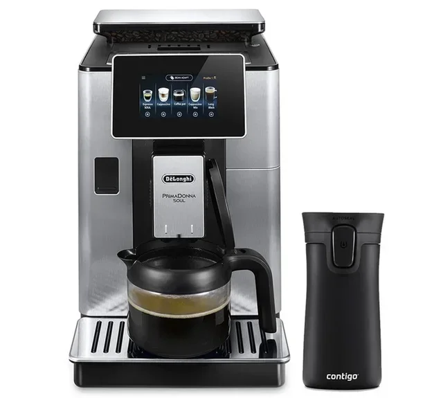 Macchina da caffè superautomatica DELONGHI Primadonna Soul ECAM 610.75.MB Grigio - Caraffa caffè + Tazza Contigo IN REGALO