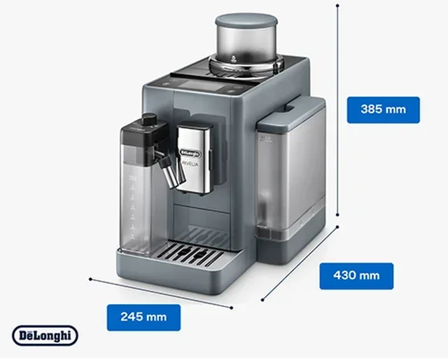 DeLonghi Rivelia FEB 4455.G Macinacaffè Grigio Ciottolo Latte