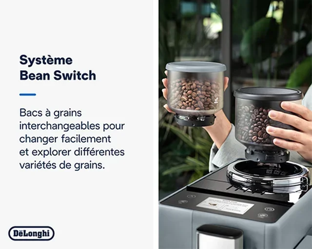 DeLonghi Rivelia FEB 4455.G Macinacaffè Grigio Ciottolo Latte