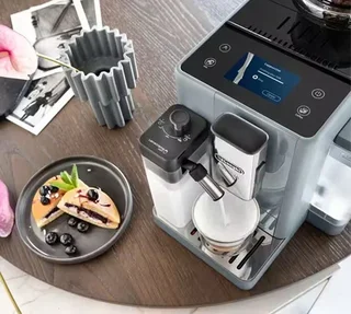 DeLonghi Rivelia FEB 4455.G Macinacaffè Grigio Ciottolo Latte