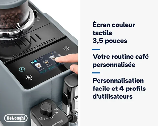 DeLonghi Rivelia FEB 4455.G Macinacaffè Grigio Ciottolo Latte