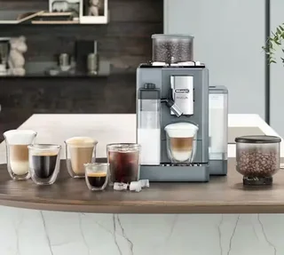 DeLonghi Rivelia FEB 4455.G Macinacaffè Grigio Ciottolo Latte