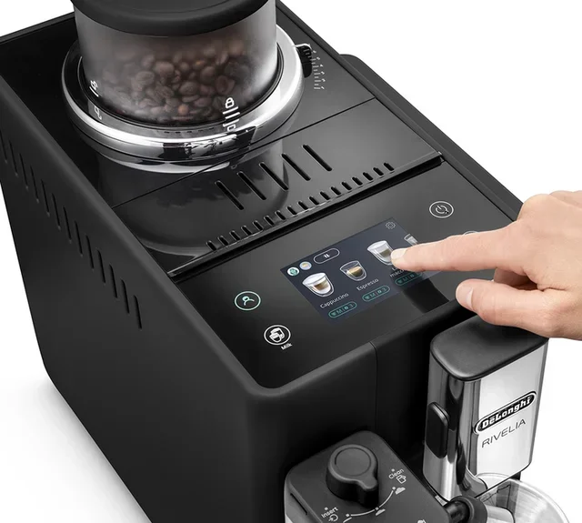 DeLonghi Rivelia FEB4455.B Kaffeemühle Onyxschwarz (Milch)