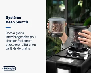 DeLonghi Rivelia FEB4455.B Kaffeemühle Onyxschwarz (Milch)