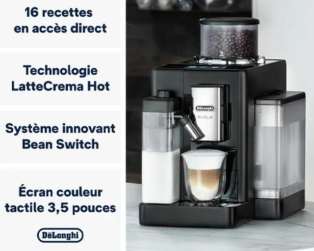 DeLonghi Rivelia FEB4455.B Kaffeemühle Onyxschwarz (Milch)