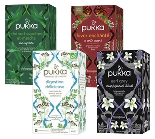 Assortimento Scoperta Tè e Infusi Biologici - 4 x 20 bustine - PUKKA