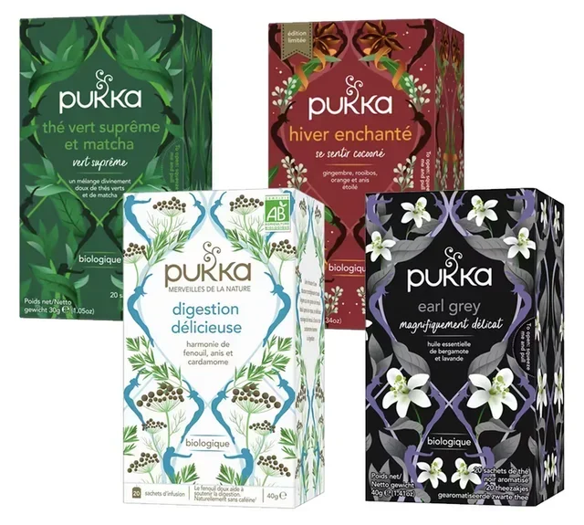 Discovery Assortment Organic Teas and Infusions - 4 x 20 bags - PUKKA