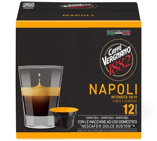 CAFFE VERGNANO tutustumispakkaus – 48 kapselia Nescafé Dolce Gusto -yhteensopiva