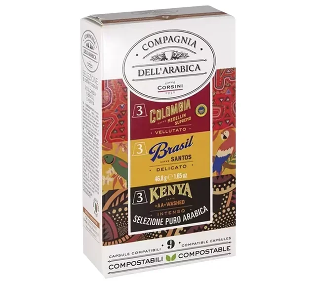 CAFFE CORSINI kóstolócsomag: 9 Nespresso® kapszula – Single Origin válogatás