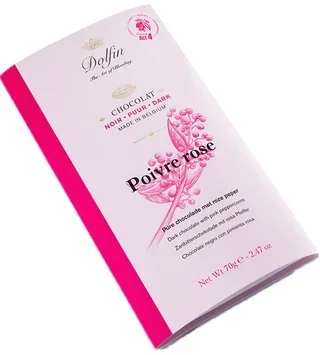 DOLFIN 60% Dark Chocolate Bar with Pink Peppercorn – 70g