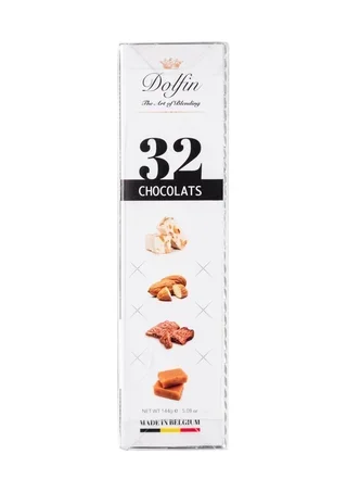 Utvalg Syndige Forlystelser Gourmet-Kvadrater 4 Smaker - 32 Napolitainer - DOLFIN