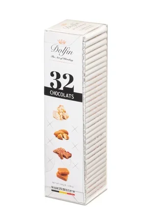 Utvalg Syndige Forlystelser Gourmet-Kvadrater 4 Smaker - 32 Napolitainer - DOLFIN