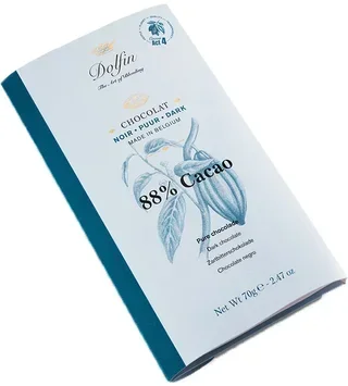 DOLFIN Dark Chocolate Bar 88% Cocoa - 70 g