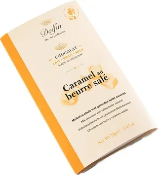 Sjokoladeplate med melkesjokolade, karamell og saltet smør – 70 g – DOLFIN