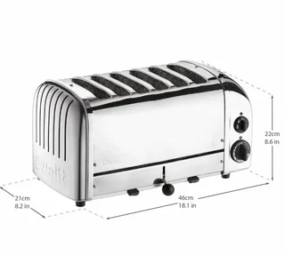 Dualit Classic AWS 6-Slot Stainless Steel Toaster