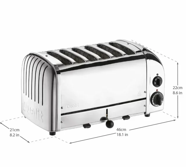 Dualit Classic AWS 6-Slot Stainless Steel Toaster
