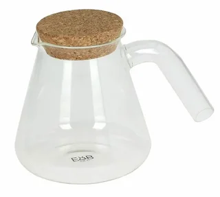 Caraffa in Vetro Borosilicato E&amp;B Lab 800 ml con Tappo in Sughero