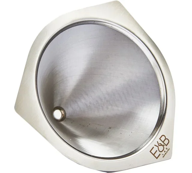 E&amp;B Lab Reusable Cone Coffee Filter - 35 Micron Stainless Steel for Chemex/V60