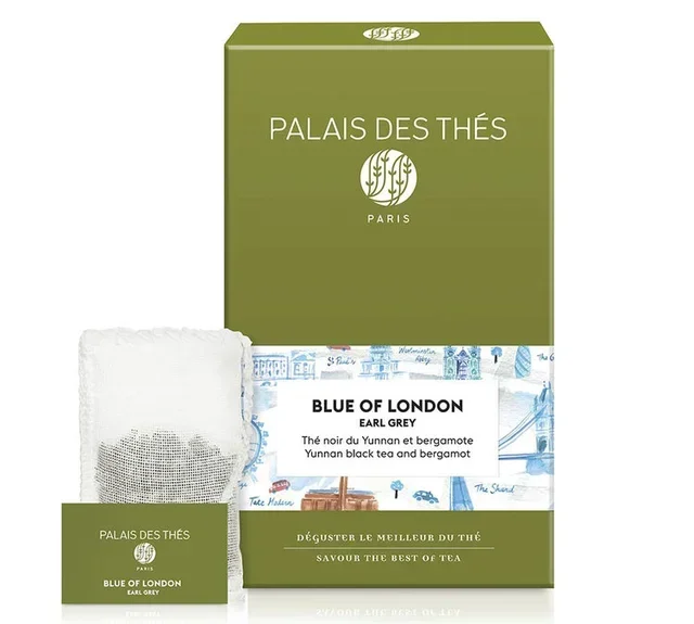 Schwarzer Tee Earl Grey Blue von London – 20 Teebeutel – PALAIS DES THÉS