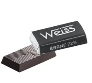 Ebène Zartbitterschokolade 72% - 40 Napolitains - MAISON WEISS