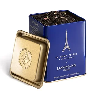 Svart Teboks Eiffeltårnet - Løsvekt 100 g - DAMMANN FRÈRES
